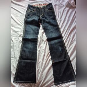 Gridlock Dark Indigo Flare Jeans